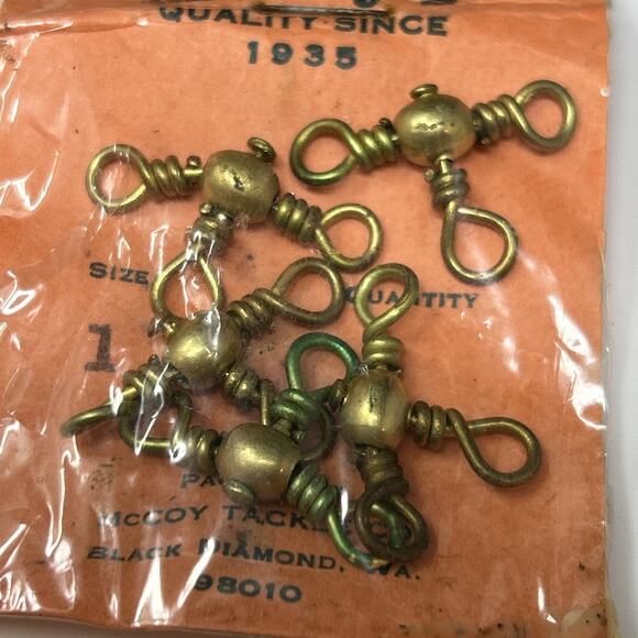 McCoys Fishing Swivels Size 1 and 3 Bundle 11pc Vintage Tackle USA NOS - Picture 8 of 9